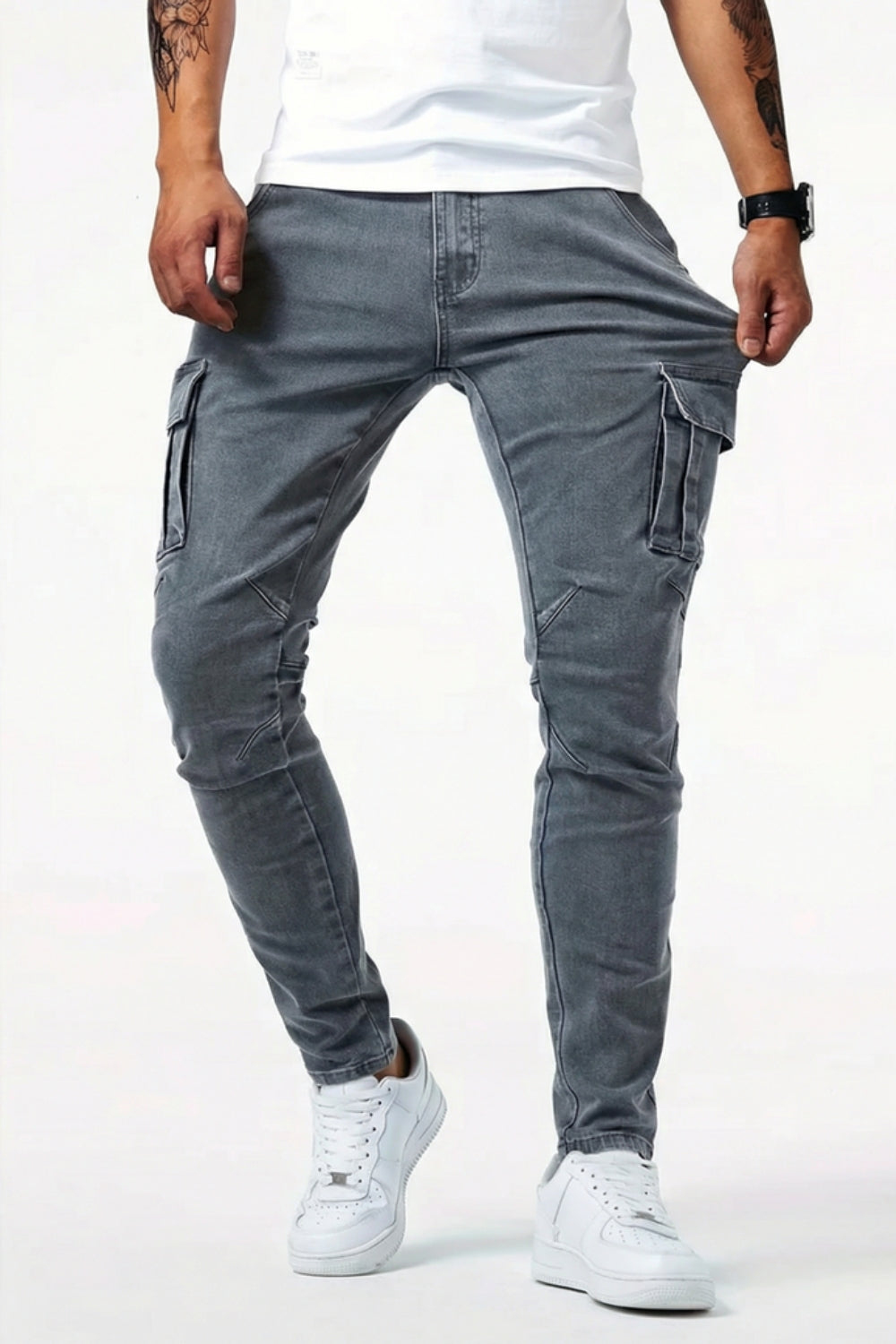 Nael Berlin | Cargo Jeans für Herren  (1 kaufen, 1 GRATIS dazu)