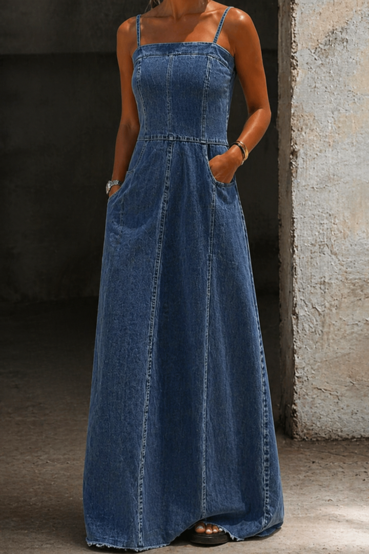 Savannah | Vintage-Maxikleid aus Denim