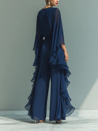 Aurora | Elegantes Chiffon-Kleid mit Rüschen
