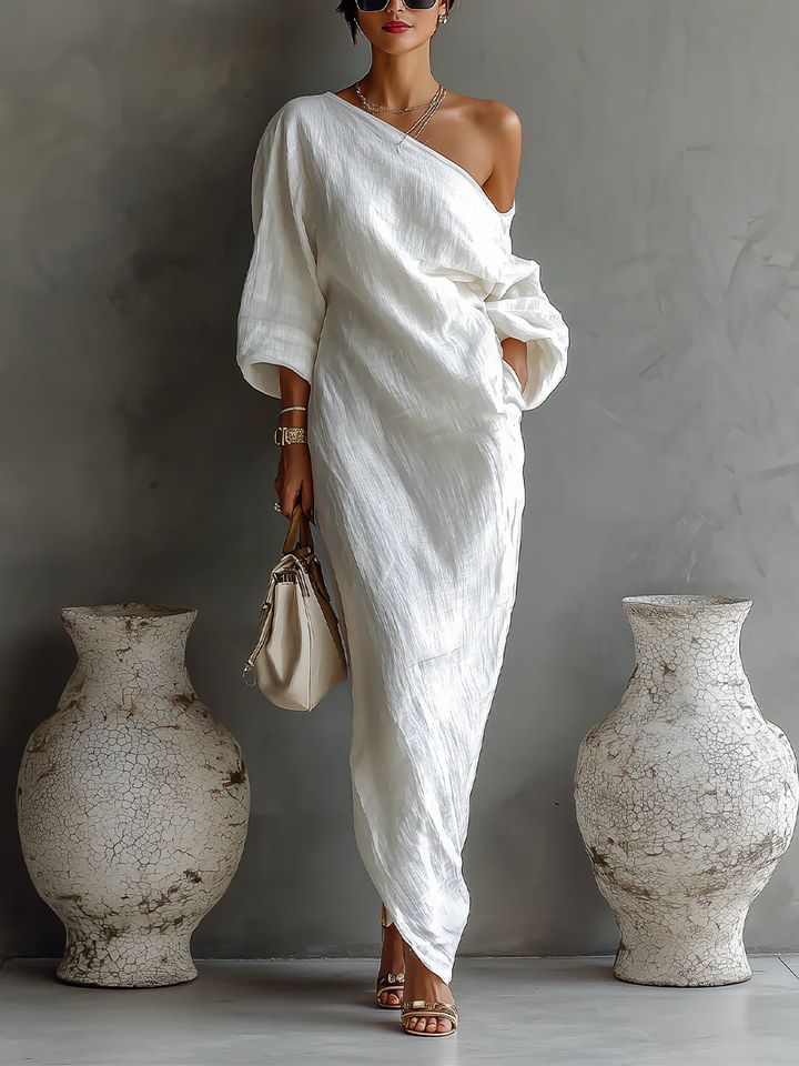 Elise™ | Asymmetrisches und elegantes Maxikleid