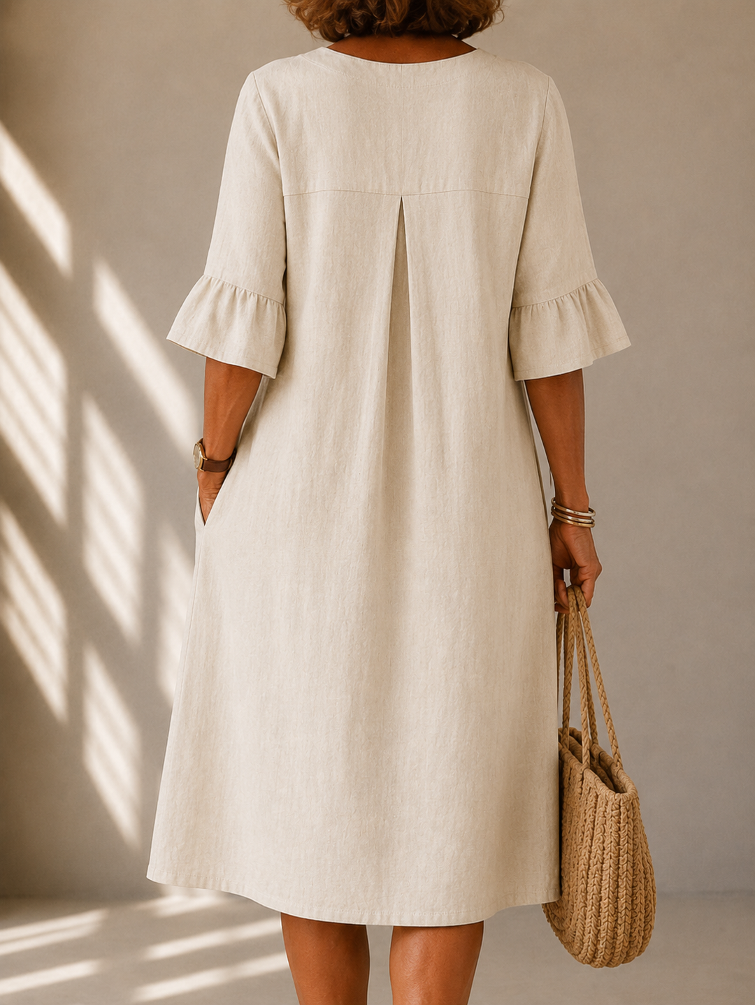 NAEL BERLIN | Knopfkleid mit Kellerfalte Charlotte