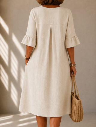 NAEL BERLIN | Knopfkleid mit Kellerfalte Charlotte