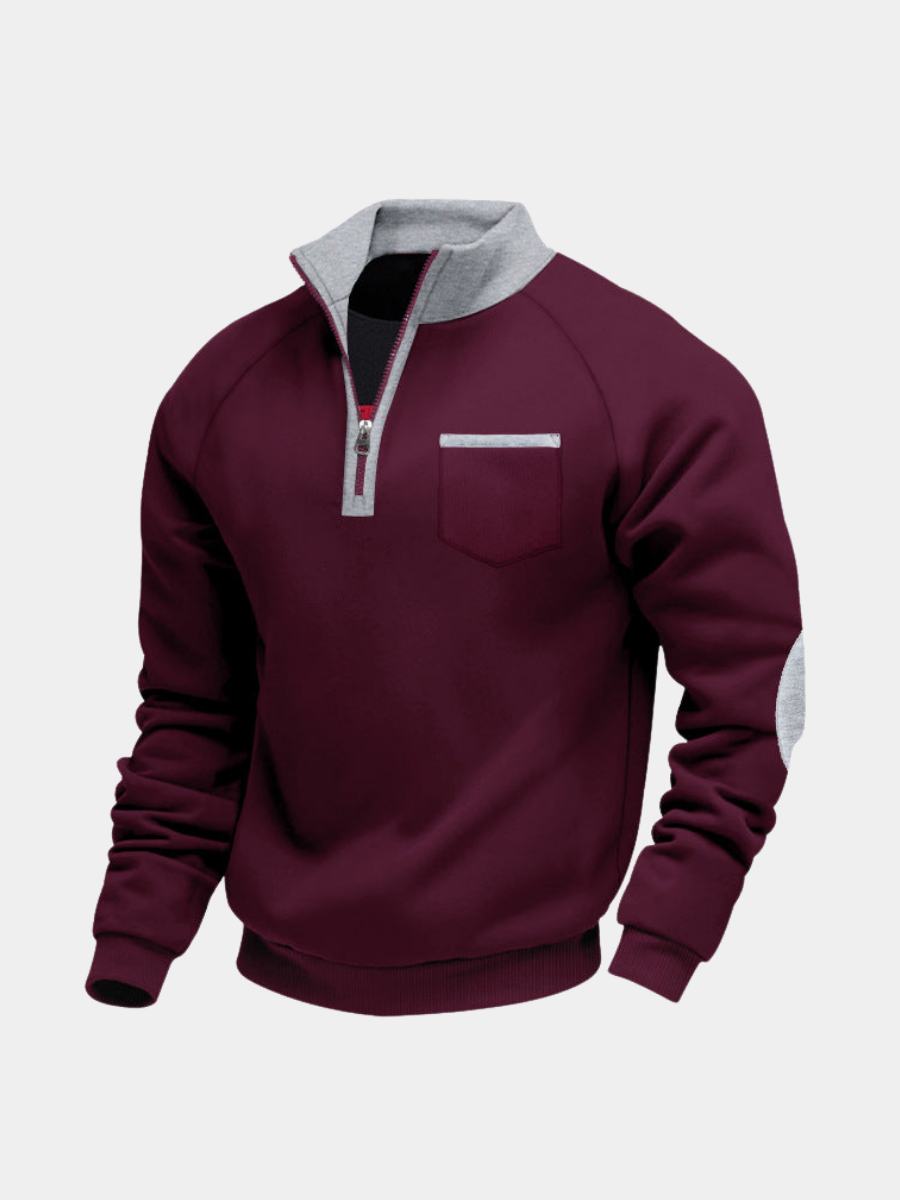 Nael Berlin | Herren-Fleece-Half-Zip-Pullover