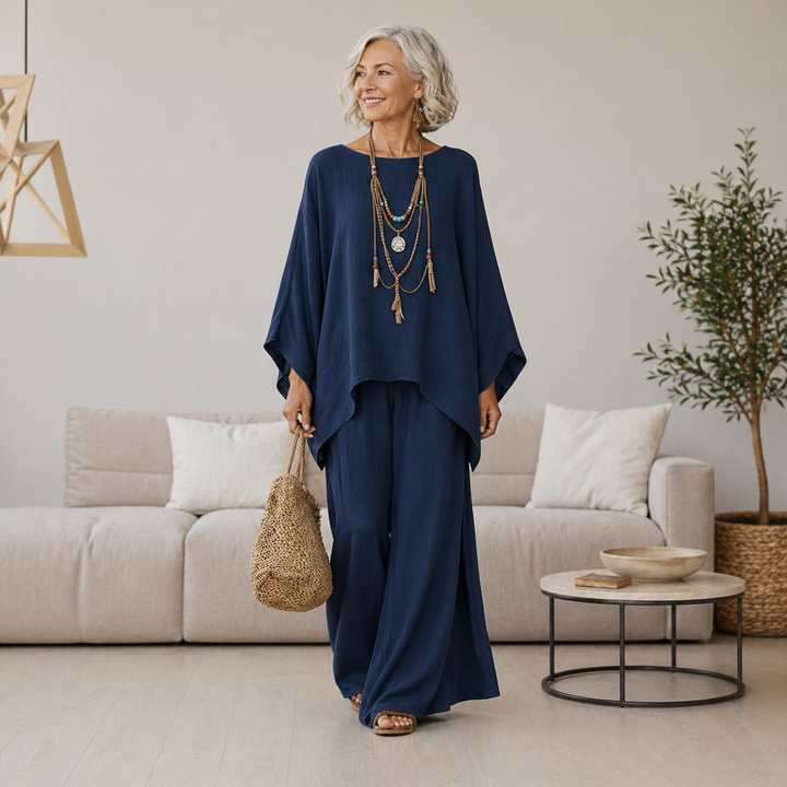 Celeste | Elegantes Leinen-Zweiteiler-Set