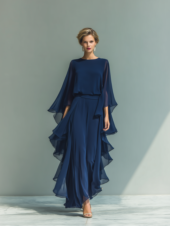 Kaia | Fließendes Chiffon-Maxikleid