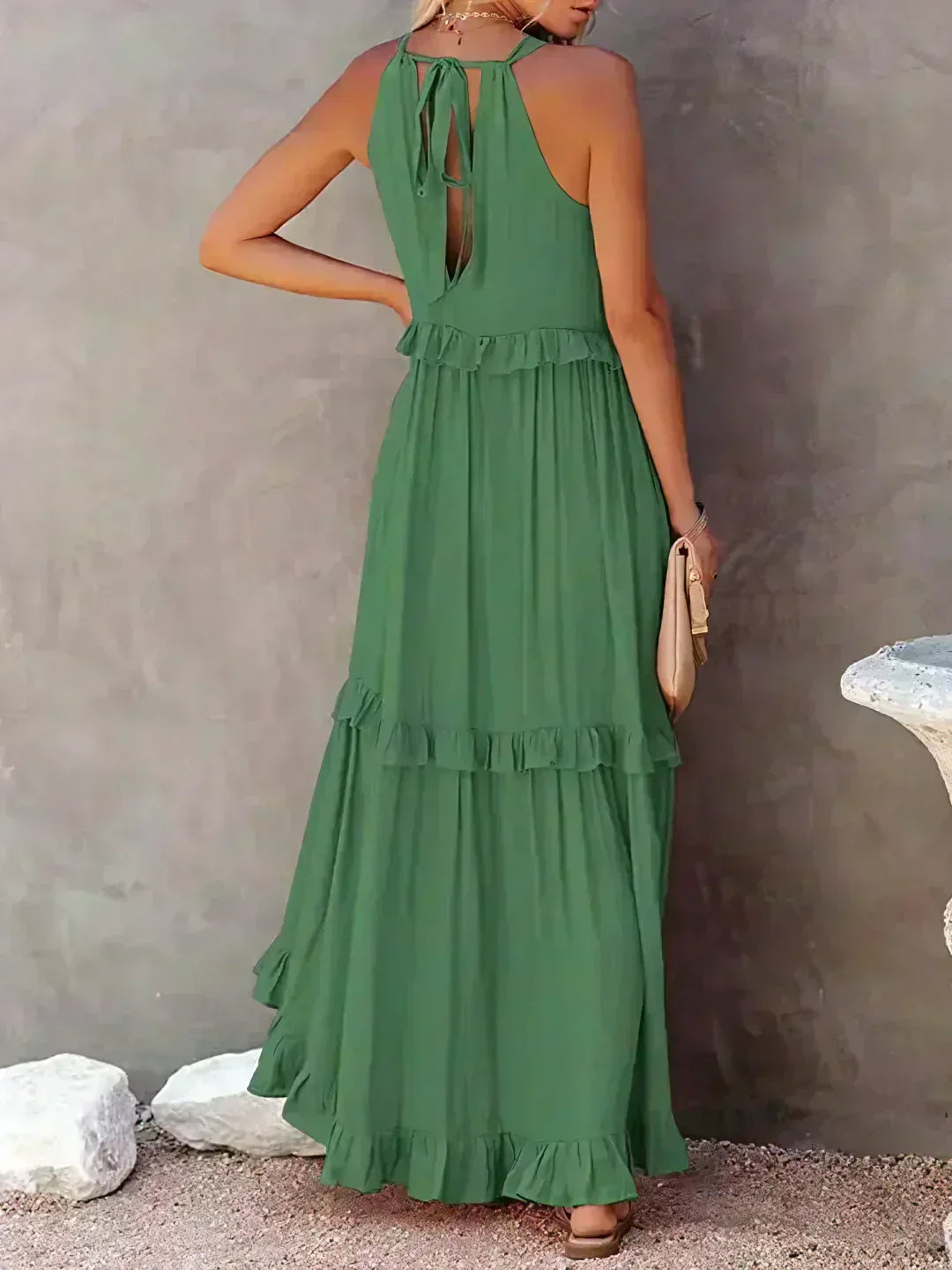 Lou | Elegantes ärmelloses Kleid mit Rüschen