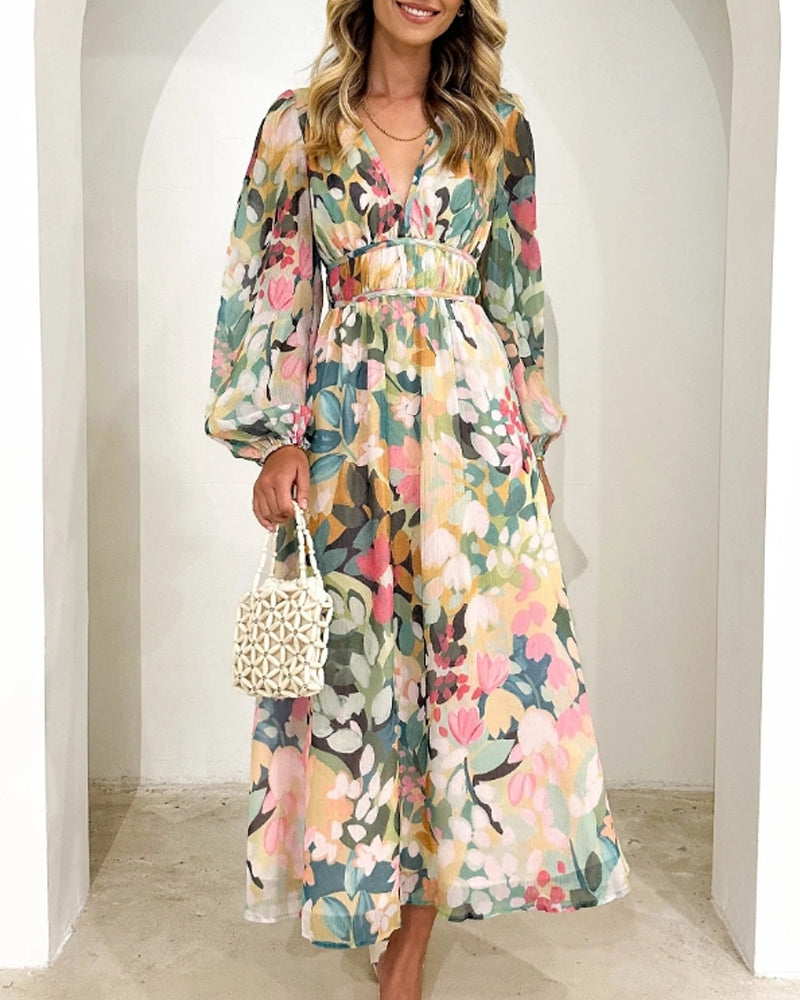 Celine | Feminines Kleid mit Blumenmuster