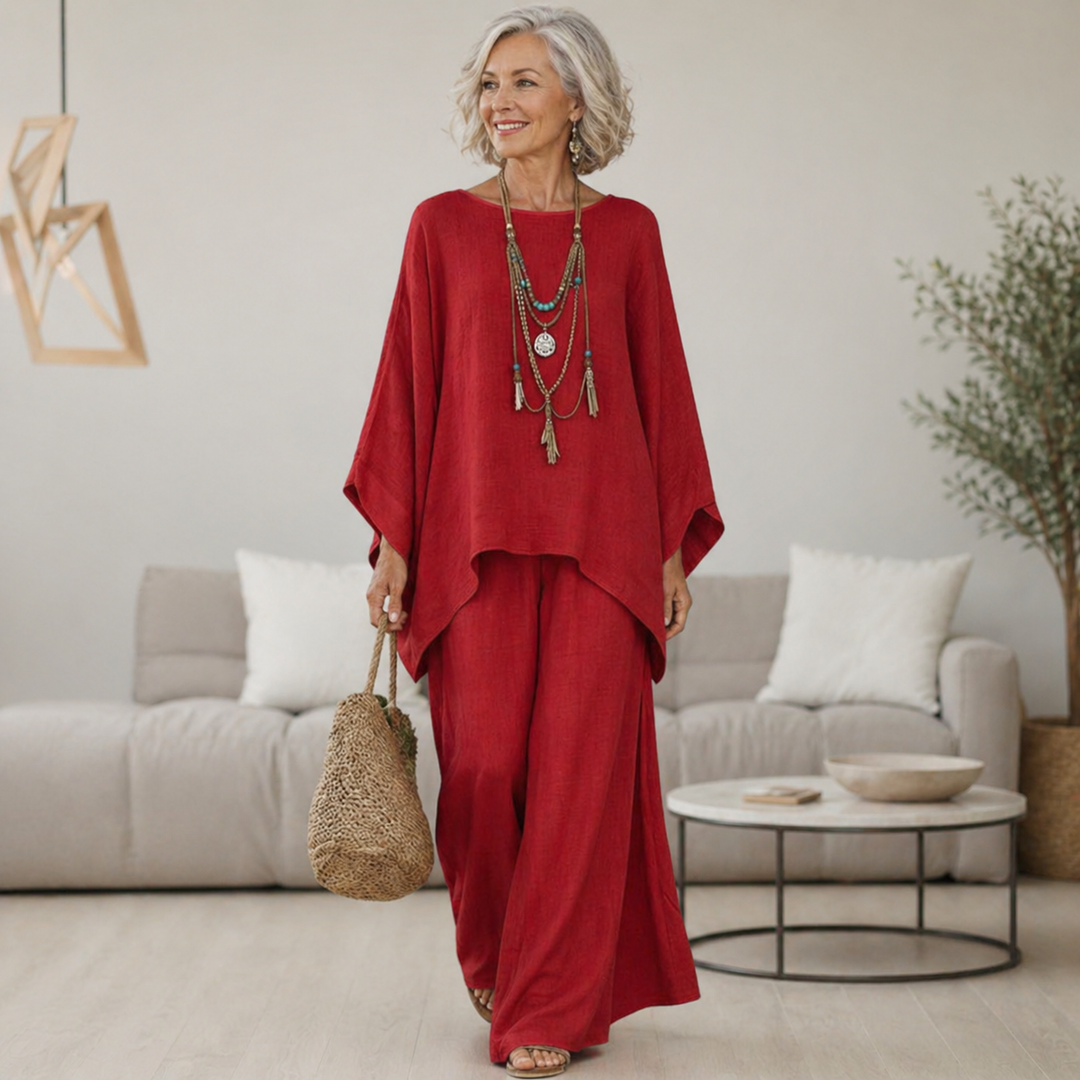 Celeste | Elegantes Leinen-Zweiteiler-Set