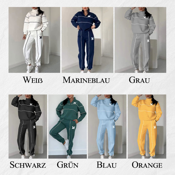 Monique | Lässiges Sweatshirt 2-teiliges Set mit Linie