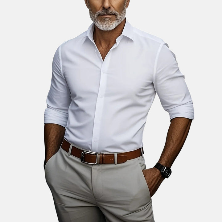 Nael Berlin | Herren Slim Fit Business Hemd mit Knitterfrei