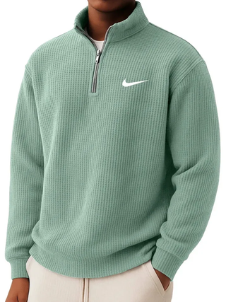 Winterfeld | Sweatshirt mit Kragen und halbem Reißverschluss (1 kaufen, 1 GRATIS dazu)