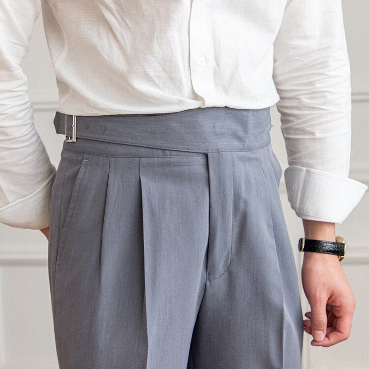 Nael Berlin | Ellis - Klassische Hose Mit Hoher Taille Und Schnallenverschluss Für Herren