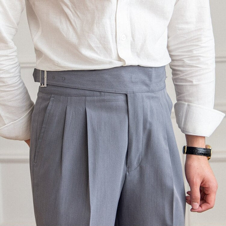 Nael Berlin | Ellis - Klassische Hose Mit Hoher Taille Und Schnallenverschluss Für Herren