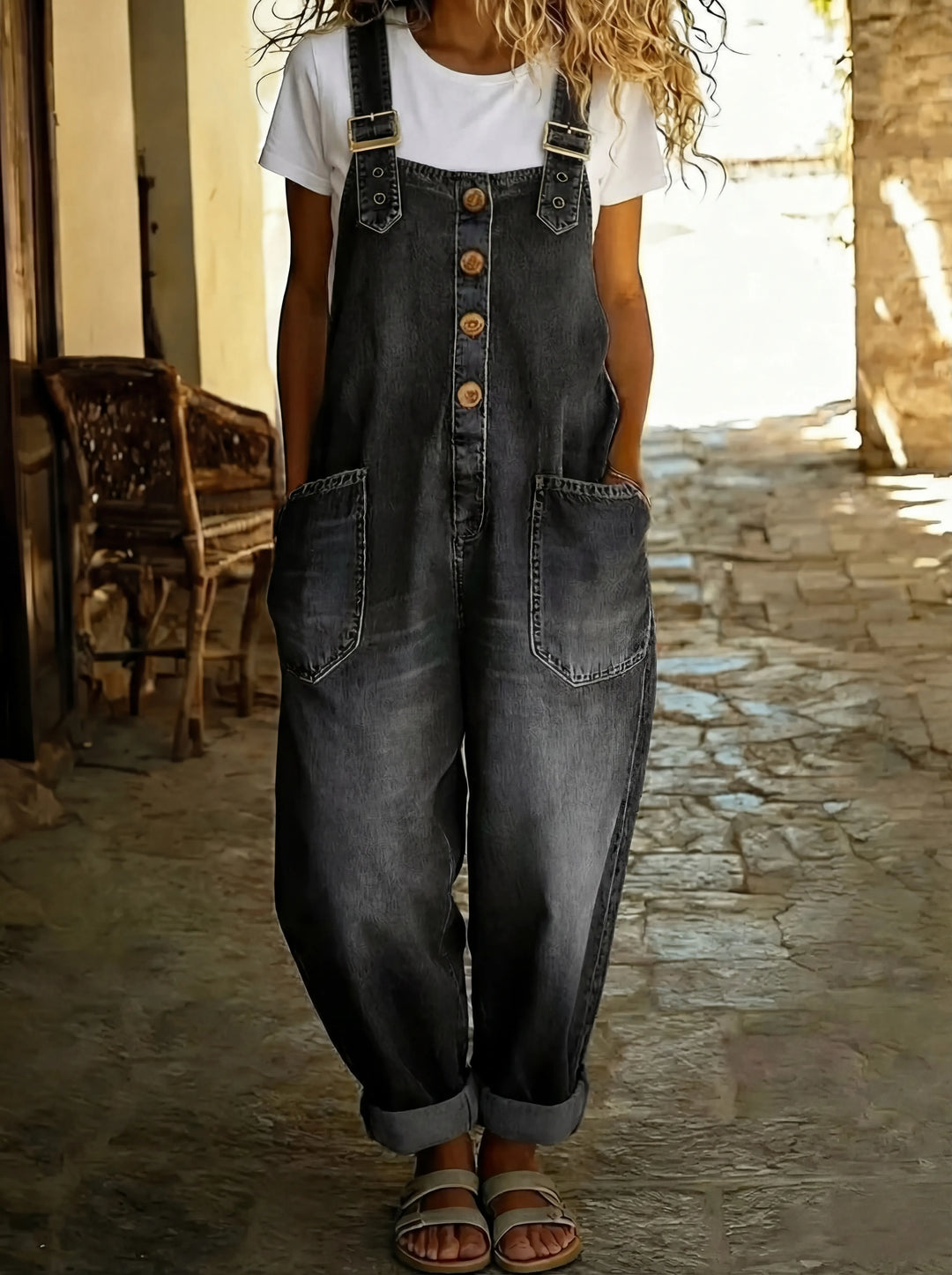 Rocio | Lässiger Denim-Overall