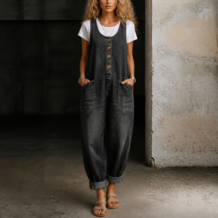 Moxelle | Jeans-Latzhosen-Jumpsuit