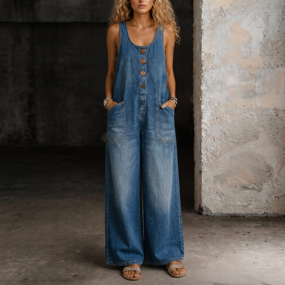 Moxelle | Jeans-Latzhosen-Jumpsuit