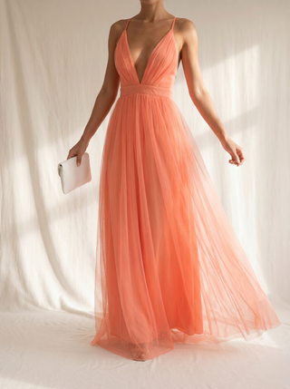 Ginevra | Maxikleid in Koralle