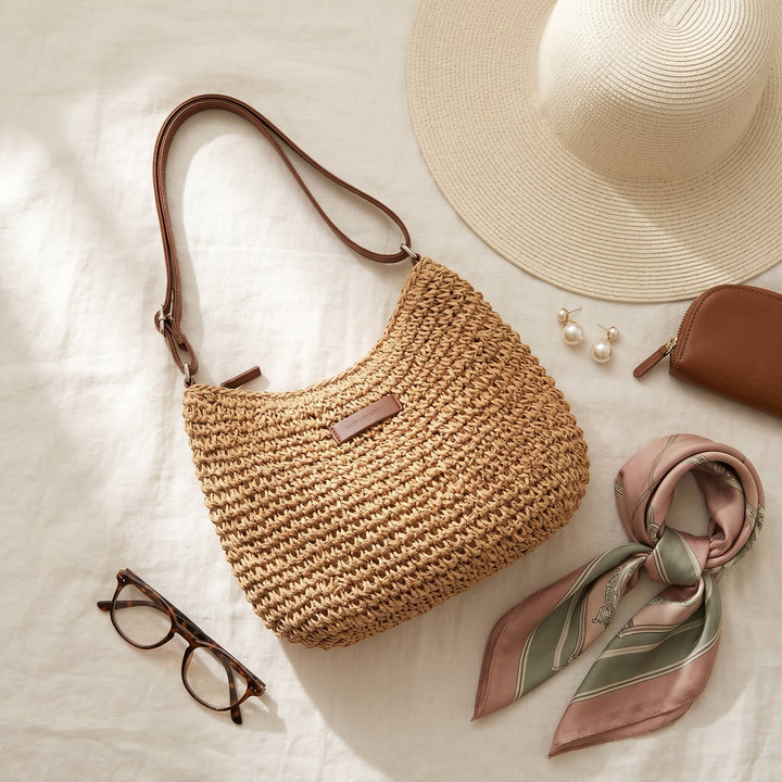 Colomba – Elegante Geflochtene Tasche – Khaki