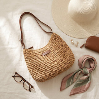 Simona – Elegante Geflochtene Tasche – Beige