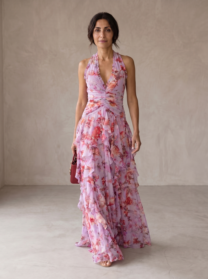 Belladina | Maxikleid mit Rosenmuster