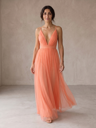Ginevra | Maxikleid in Koralle