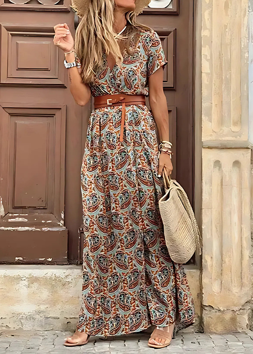 SARISA Maxikleid Nahaufnahme Print