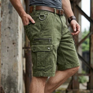 Pieter | Funktionale Denim Cargo Shorts