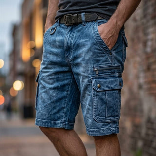 Pieter | Funktionale Denim Cargo Shorts