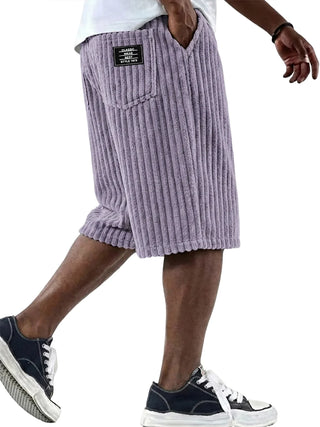 Nael Berlin | Cord-Shorts mit Stickdetail