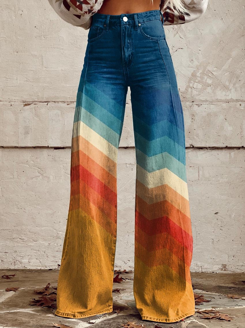 Lea | Elegante Retro-Hose mit Zickzackmuster