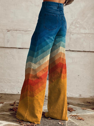 Lea | Elegante Retro-Hose mit Zickzackmuster