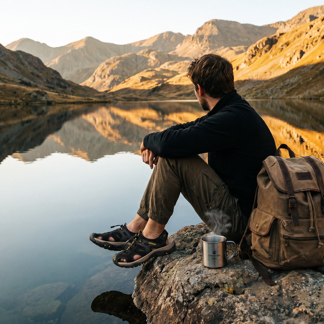 AirTrek — Hybrid-Sportsandalen mit Zehenschutz