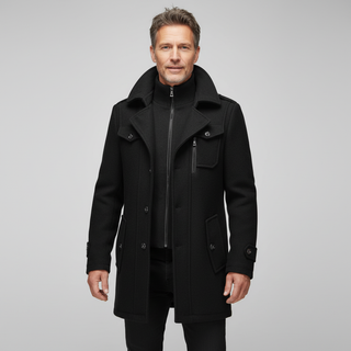 Nael Berlin | Luxuriöser Doppelkragen-Trenchcoat für Herren