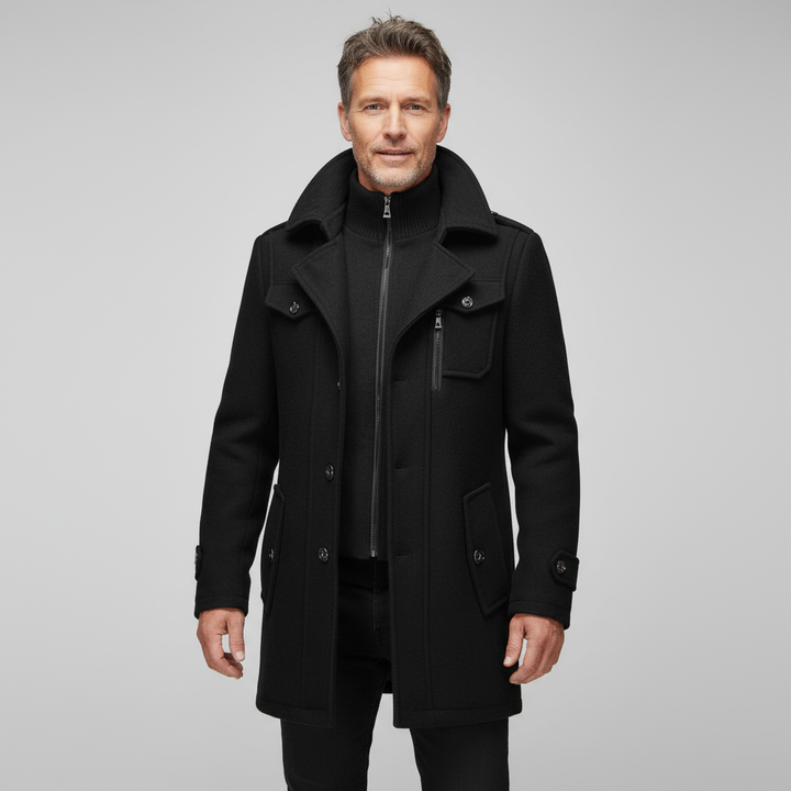 Nael Berlin | Luxuriöser Doppelkragen-Trenchcoat für Herren