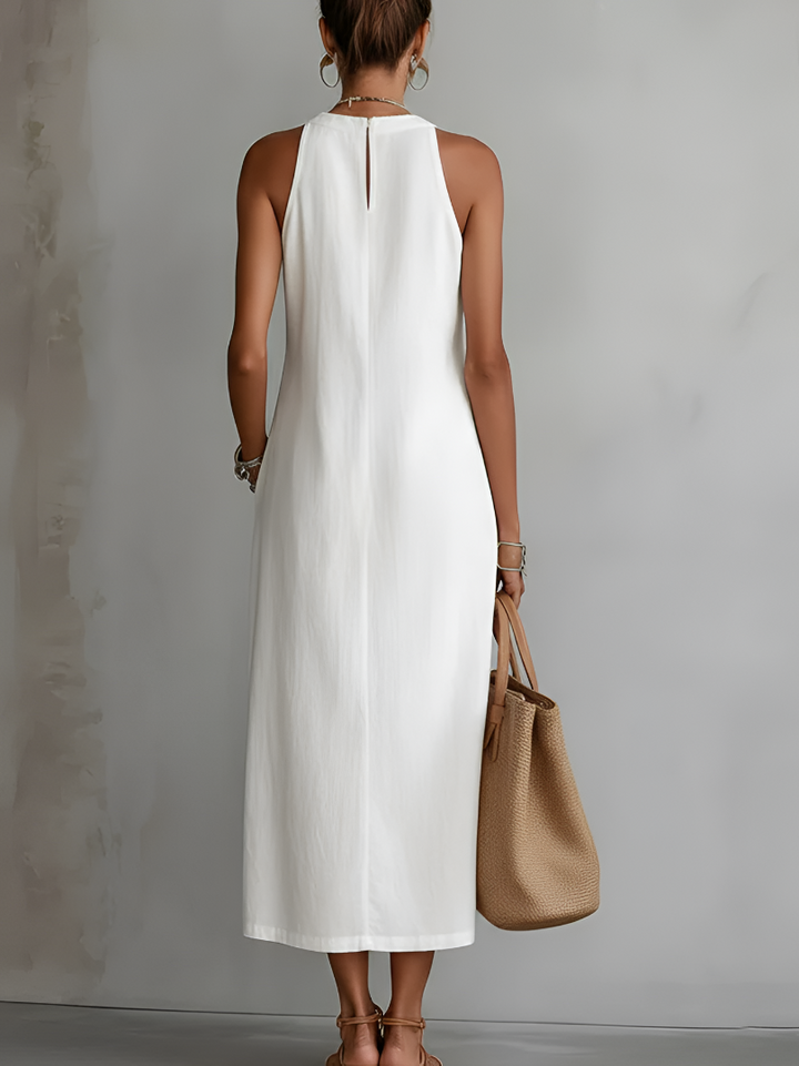 Jimena |  Signature Leinen Midi-Kleid