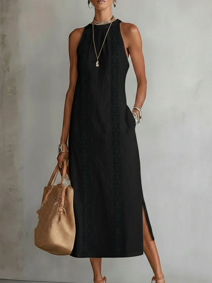 Jimena |  Signature Leinen Midi-Kleid