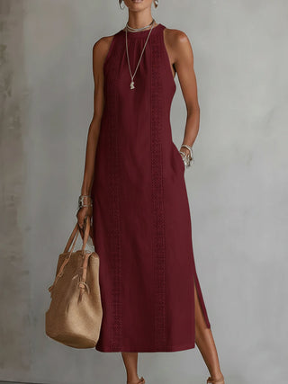 Jimena |  Signature Leinen Midi-Kleid