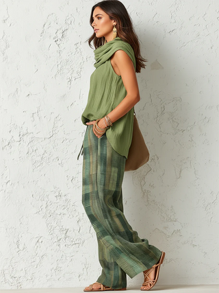 Noor – Lässiges Zweiteiliges Set mit Weitem Bein