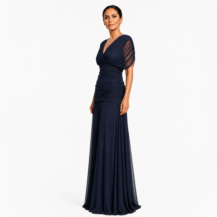Avery | Elegantes blaues Kleid