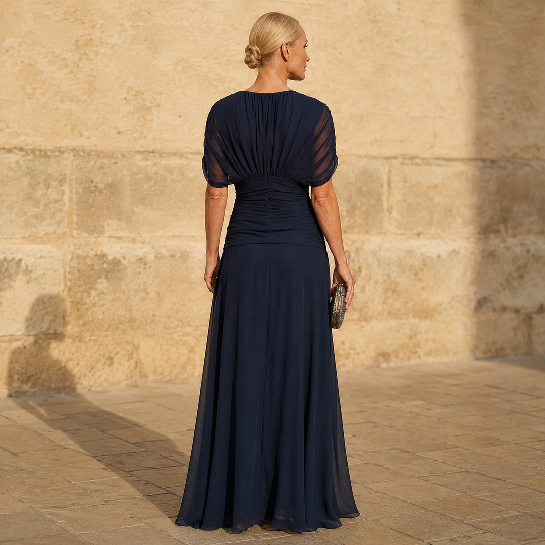 Avery | Elegantes blaues Kleid