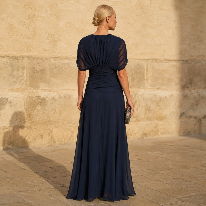 Avery | Elegantes blaues Kleid