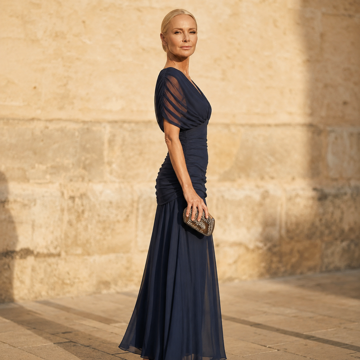 Avery | Elegantes blaues Kleid