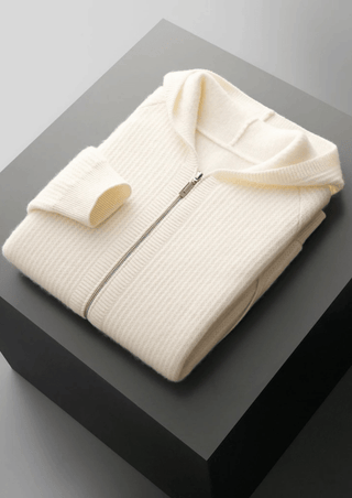 Nael Berlin | Merino Zip-Hoodie aus extra feiner Merinowolle