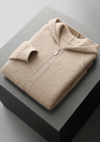 Nael Berlin | Merino Zip-Hoodie aus extra feiner Merinowolle