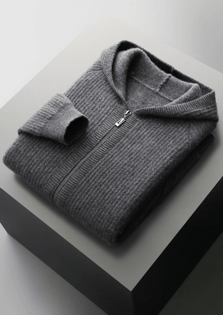 Nael Berlin | Merino Zip-Hoodie aus extra feiner Merinowolle