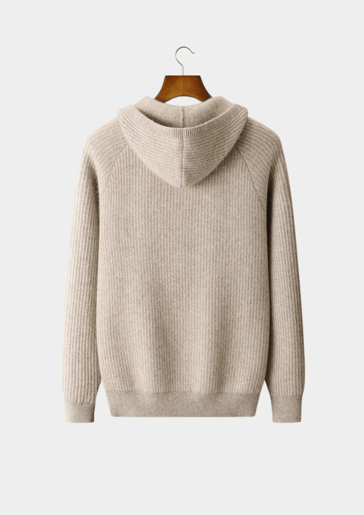 Nael Berlin | Merino Zip-Hoodie aus extra feiner Merinowolle