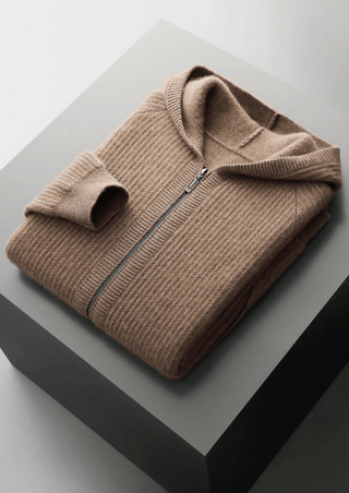 Nael Berlin | Merino Zip-Hoodie aus extra feiner Merinowolle