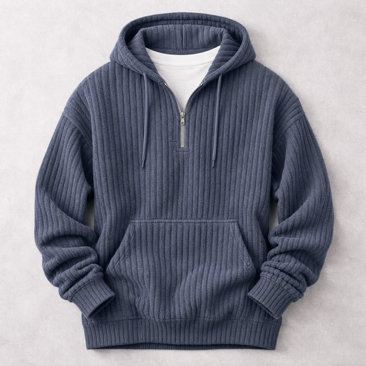 Bradford – Cord-Hoodie mit Knopfleiste