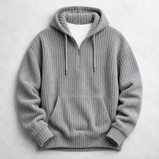 Bradford – Cord-Hoodie mit Knopfleiste