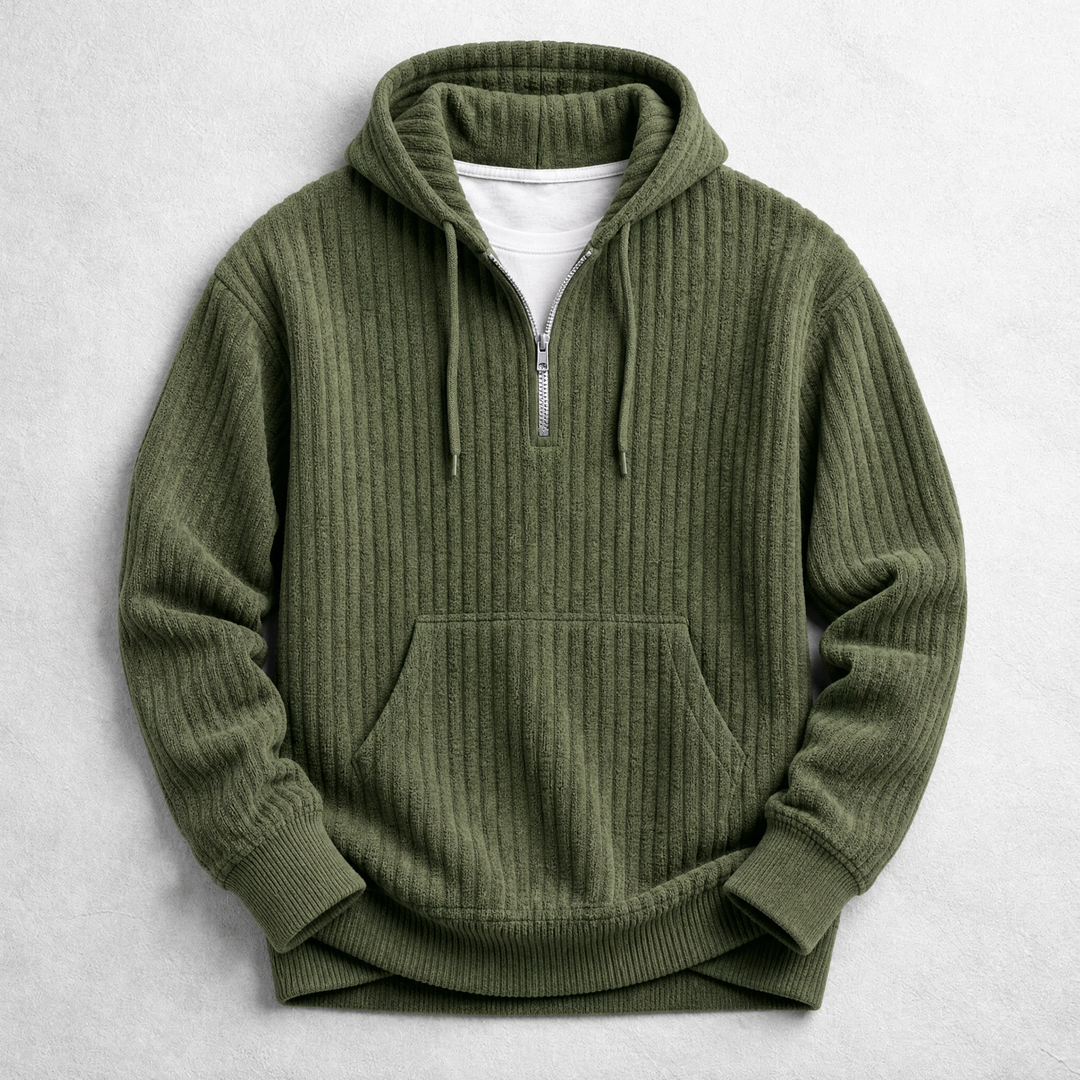 Bradford – Cord-Hoodie mit Knopfleiste